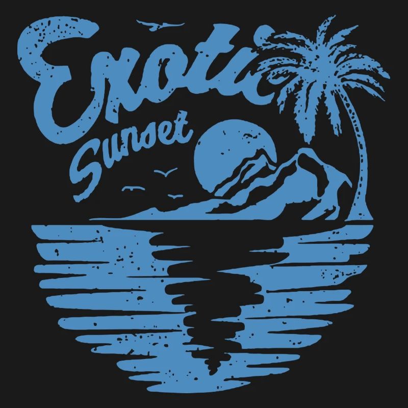 Exotic Sunset Palm Design