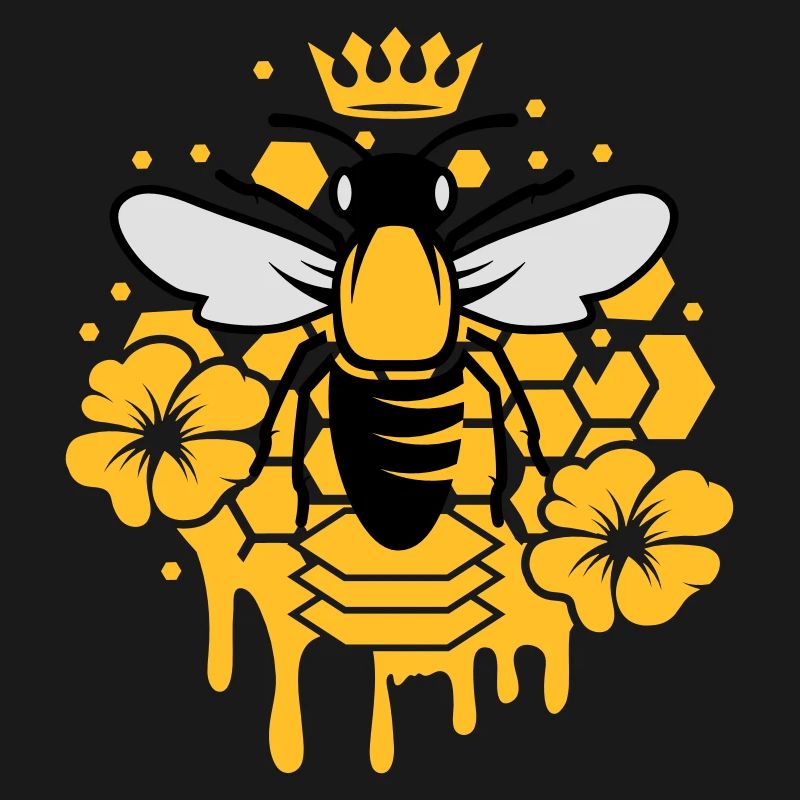 Une abeille avec une couronne