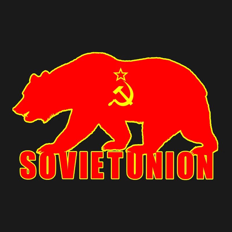 Soviet Union bear with flag