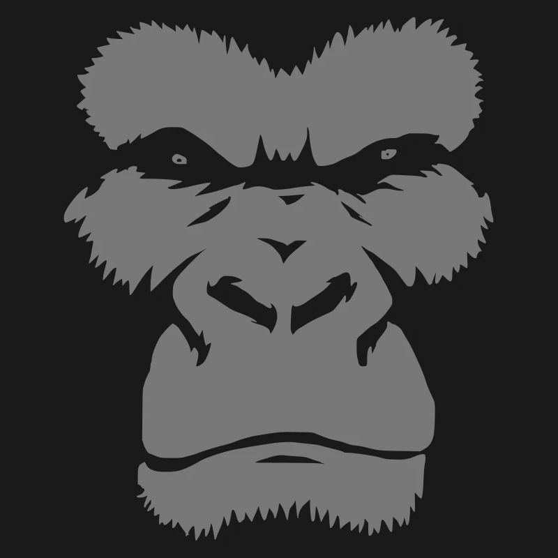 Wild Monkey Silhouette Graphic