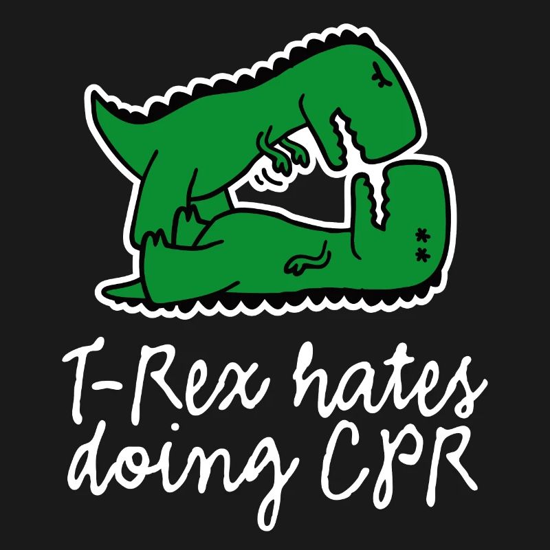 T-Rex hates doing CPR Erste Hilfe Krankenschwester