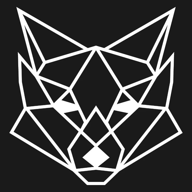 Geometric fox poly gift idea polygon