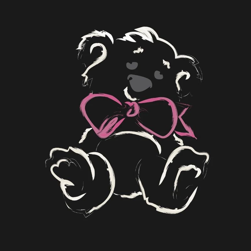 Teddybär Mädchen mit Schleife