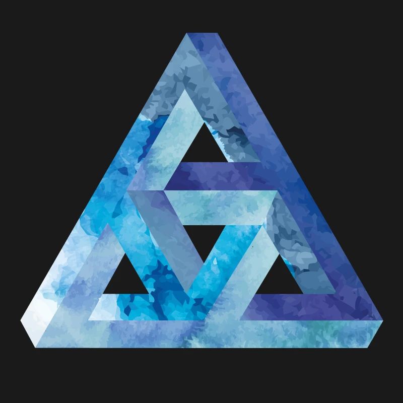 Triangle d'illusion d'optique Escher