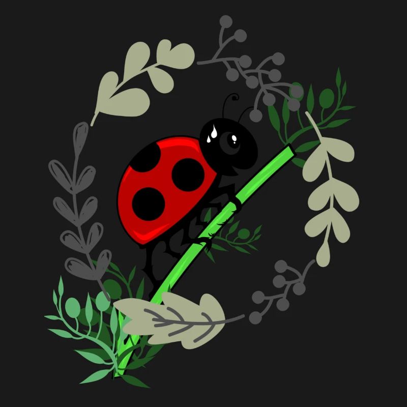 Ladybug botany comic style