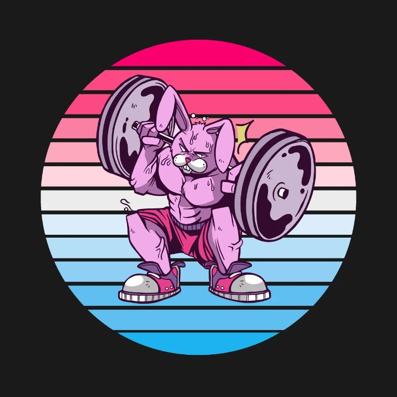 Conception de bodybuilder de lapin