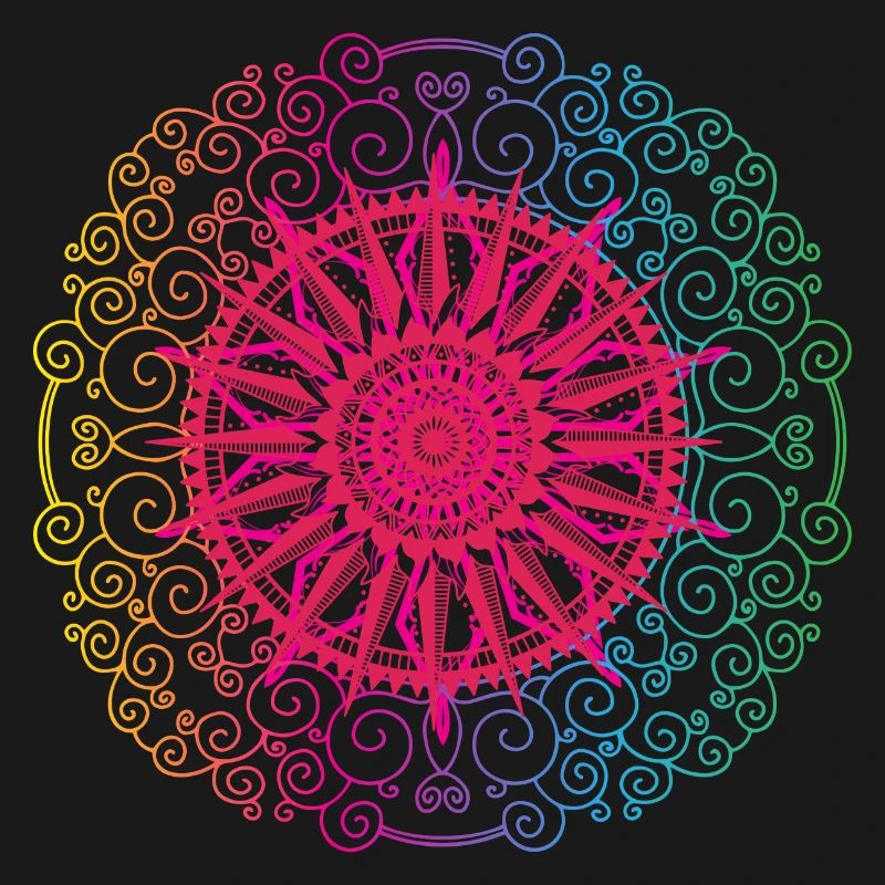 Regenbogen Mandala Gradient Kreis