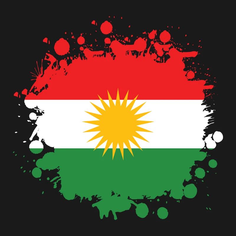 Conception de drapeaux Splash Kurdistan