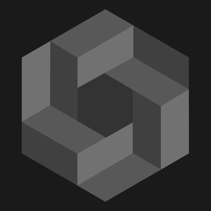 Geometric Illusion Pattern Black White