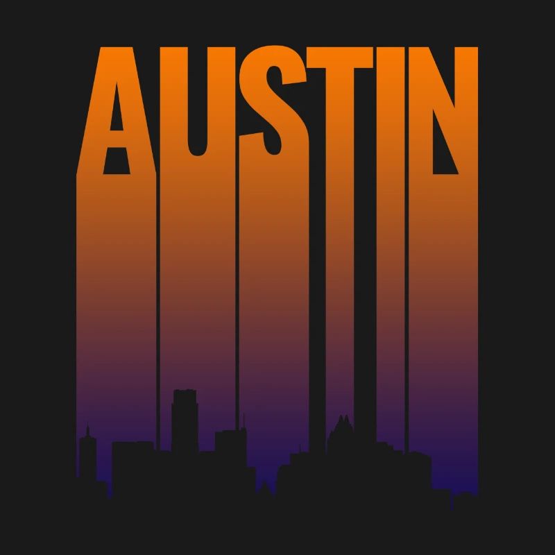 Austin Skyline Gradient