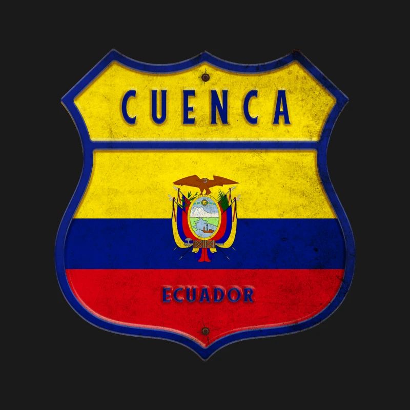 Cuenca Drapeaux de l'Equateur