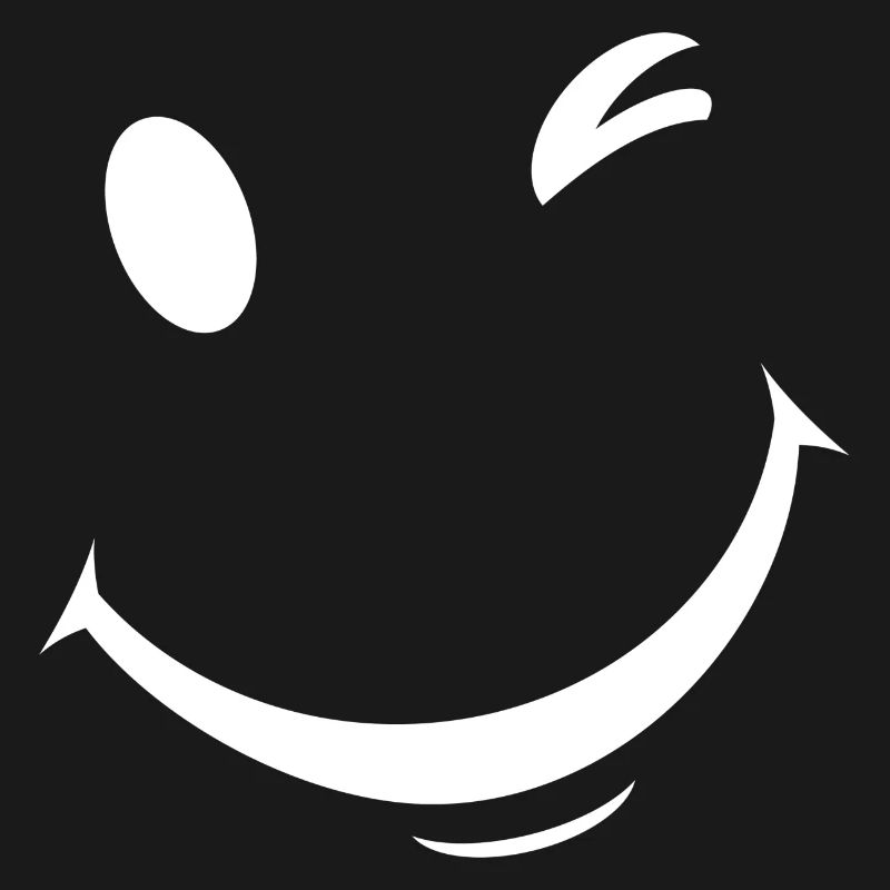 Expression de clin d’œil blanc