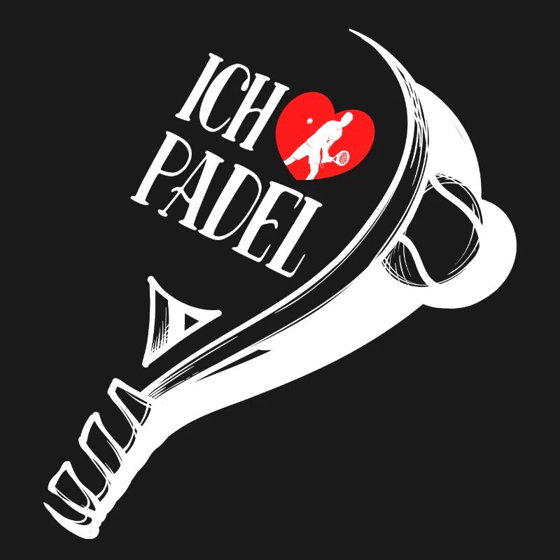 Herz Ich Liebe Padel Statement Spieler Training