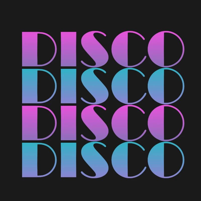 Vibrant Disco Text Pattern Design