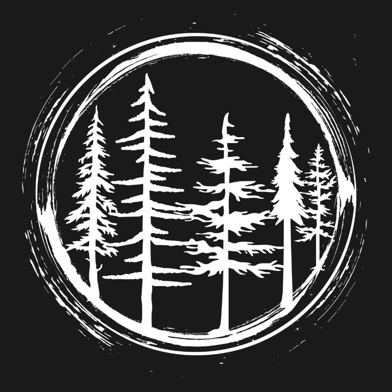 Circle Forest Silhouette