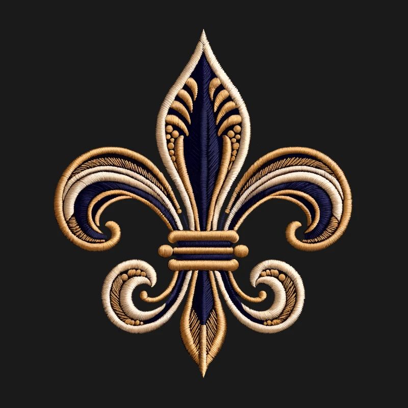 Elegant Fleur-de-Lis Embroidery Tee