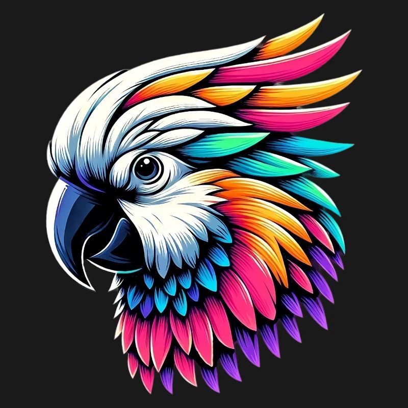 Cockatoo parrot with crest