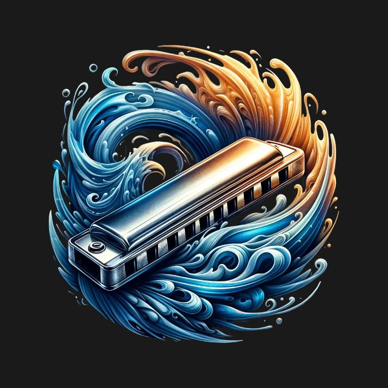 Design abstrait d'harmonica