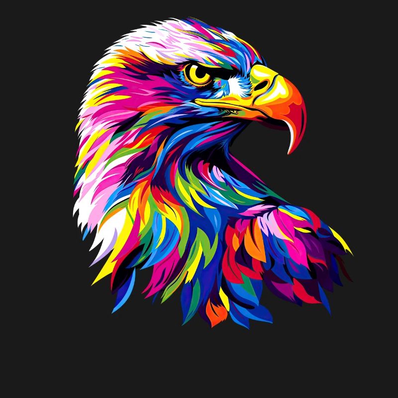 Eagle Pop Art Bright Colors Golden Eagle White-tailed Eagle