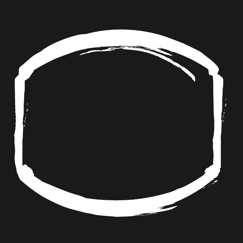 white oval frame