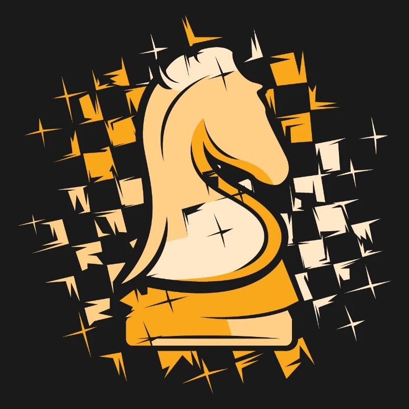 Chess Knight Couleurs Chess Pattern Illustration