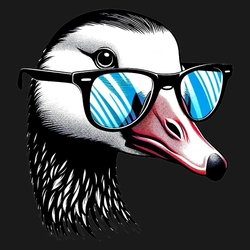 Gans mit Brille