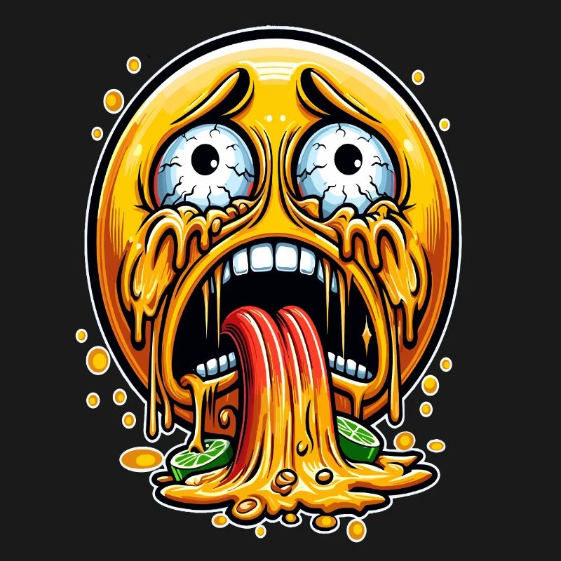 Puke attack face
