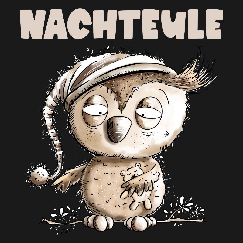 Drollige Nachteule Eule