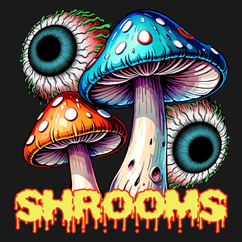 Champignons Psychédéliques Illusion Oeil Art