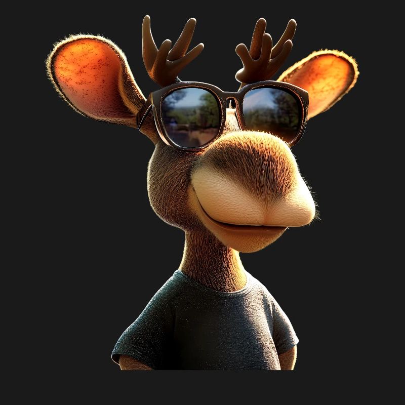 Elch Moose Elchbulle Geweih Hirsch Wilde Elche
