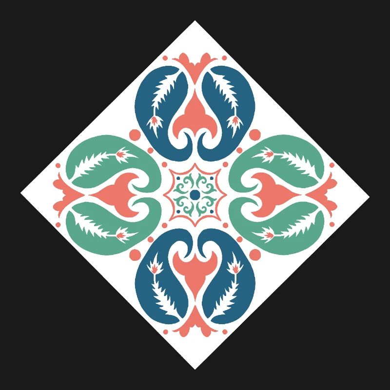 oriental pattern morocco red green blue