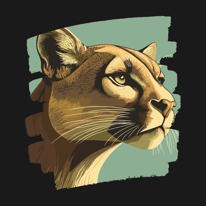 Lion from mountain Retro