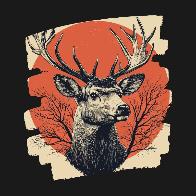 Deer with antlers