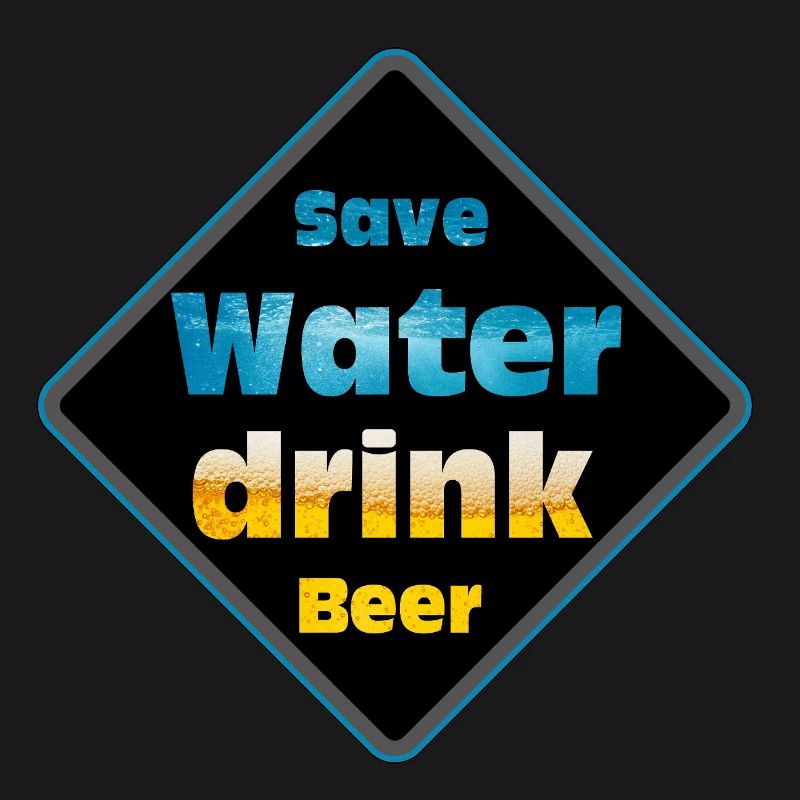 Save Water Drink Beer Shield Design