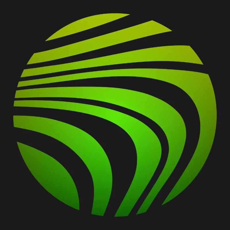 Psychedelic Pattern Green Gradient