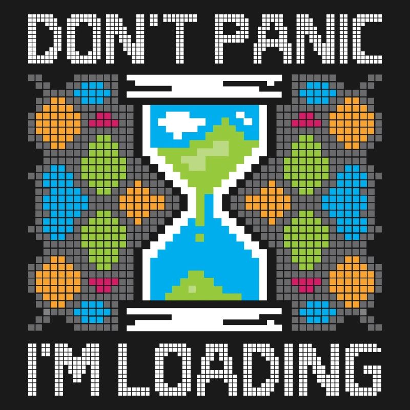 Pixel Gaming Loading – Don't Panic Hourglass