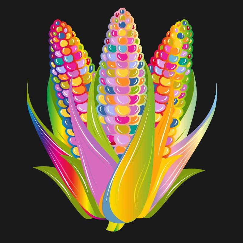Conception colorée de maïs végétal dans le style pop art