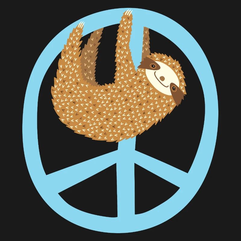 Faultier Peacezeichen