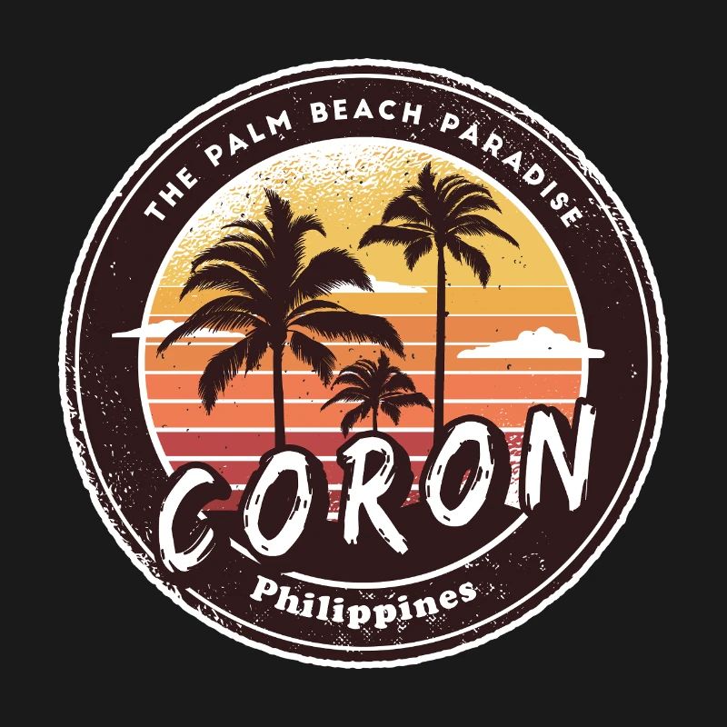 Coron Philippines Beach Palm Trees Design