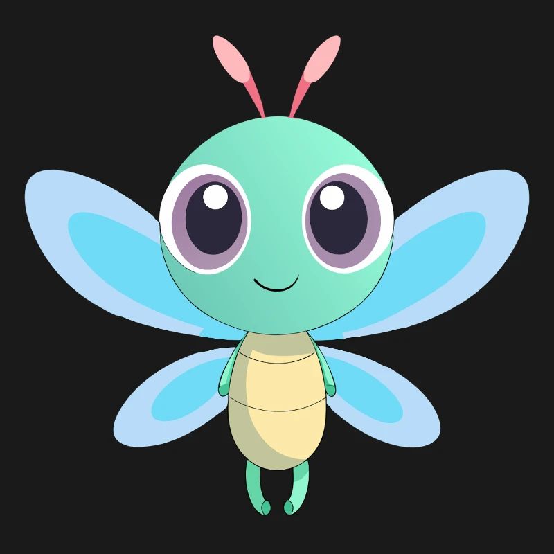 Bébé libellule colorée