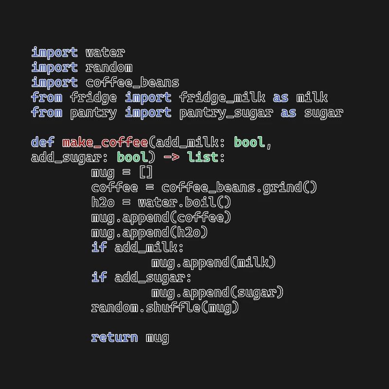 Python Make Coffee Function