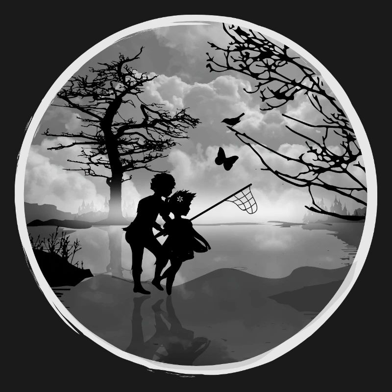 Butterfly catcher at the lake – nostalgically beautiful