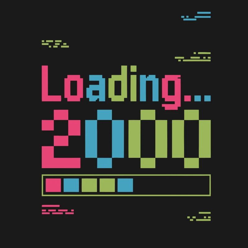 Pixel Retro Design Loading 2000