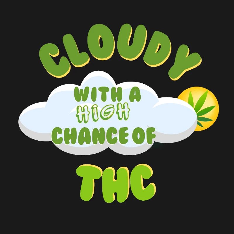 Conception de célébration du THC nuageux