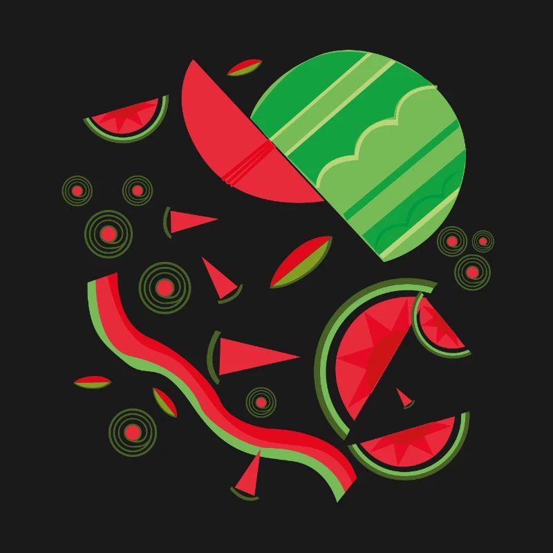 Design abstrait de pastèque