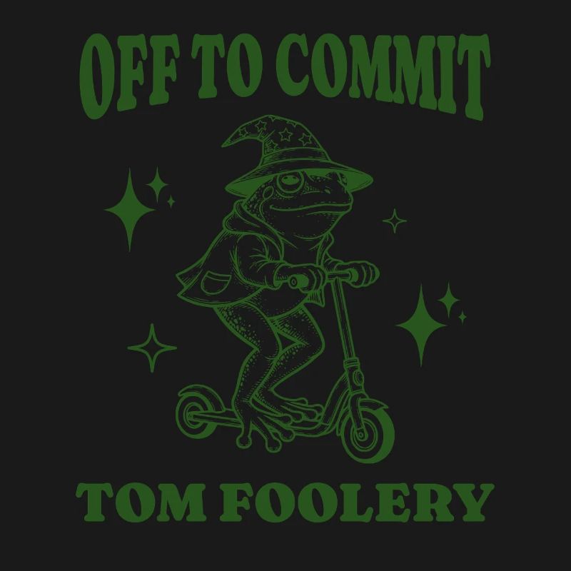 Off To Commit Tom Foolery Drôle Grenouille Illustration