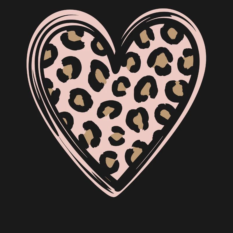 Leopard Muster Herz Design