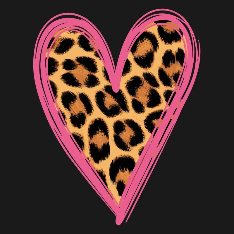 Leopard Pattern Heart Design