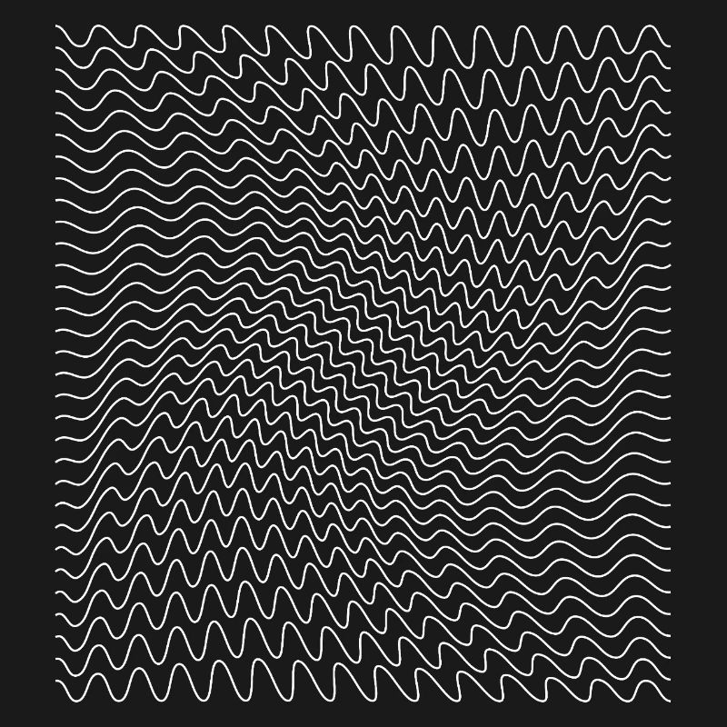 Impression d’illusion d’optique de ligne ondulée dynamique