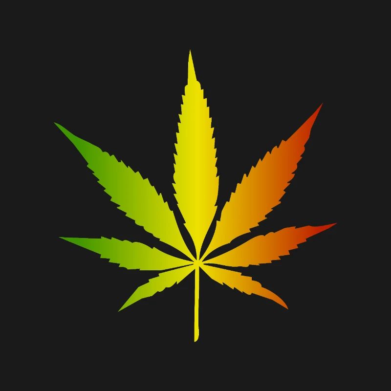 Rasta Gradient Cannabisblatt